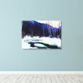 Gagnon - Rivier ontdooit, fijn kunst Canvas Afdruk (Insitu (Houten vloer))