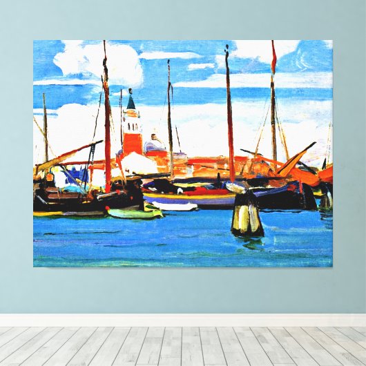 Gagnon - San Giorgio Maggiore uit Giudecca Canvas Afdruk (Insitu (Houten vloer))