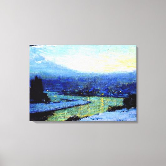 Gagnon - Schemering, schilderij van fijne kunst Canvas Afdruk (Voorkant)