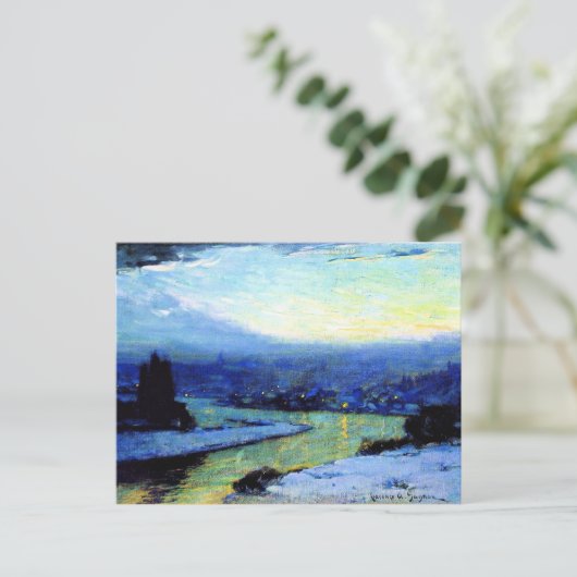 Gagnon - Schemering, schilderij van fijnere kunst Briefkaart (Staand voorkant)