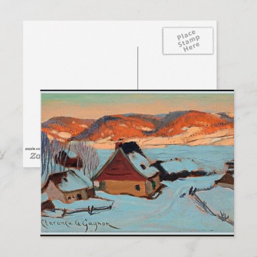 Gagnon - Schemering - Winter in Quebec Briefkaart (Voorkant / Achterkant)