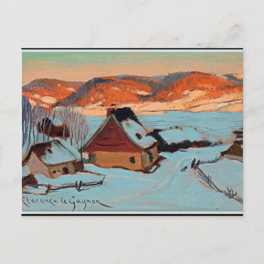 Gagnon - Schemering - Winter in Quebec Briefkaart (Voorkant)