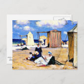 Gagnon - The Beach at Dinard, fine art Briefkaart (Voorkant / Achterkant)