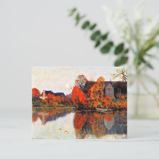 Gagnon - The Pond in Oktober, mooi kunstschilderij Briefkaart (Staand voorkant)