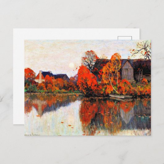 Gagnon - The Pond in Oktober, mooi kunstschilderij Briefkaart (Voorkant / Achterkant)