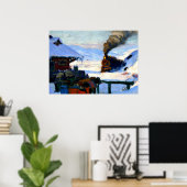 Gagnon - The Train, Baie-Saint-Paul Poster (Thuiskantoor)