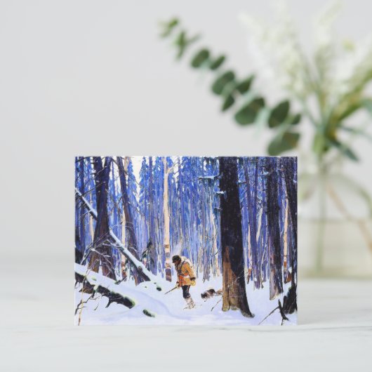 Gagnon - Trapper in de Bossen Briefkaart (Staand voorkant)