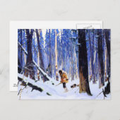 Gagnon - Trapper in de Bossen Briefkaart (Voorkant / Achterkant)