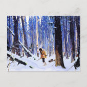 Gagnon - Trapper in de Bossen Briefkaart (Voorkant)