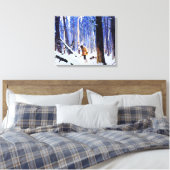 Gagnon - Trapper in de bossen Canvas Afdruk (Insitu (Slaapkamer))
