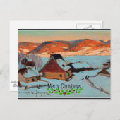 Gagnon - Twilight, Winter in Quebec—Kerstmis Briefkaart (Voorkant / Achterkant)