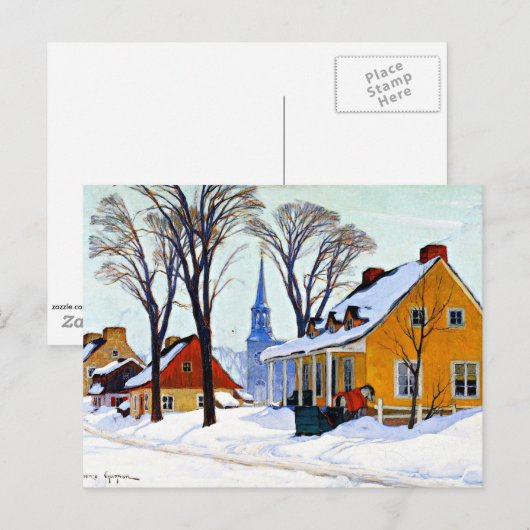 Gagnon - Winter Morning, Baie-Saint Paul Briefkaart (Voorkant / Achterkant)