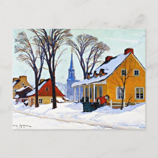 Gagnon - Winter Morning, Baie-Saint Paul Briefkaart (Voorkant)