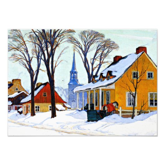 Gagnon - Winter Morning, Baie-Saint Paul Foto Afdruk (Voorkant)