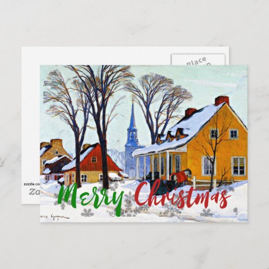 Gagnon-Winter Morning, Baie-Saint Paul, Kerstmis Briefkaart (Voorkant / Achterkant)