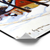 Gagnon - Winterochtend, Baie-Saint Paul Poster (Hoek)