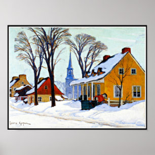 Gagnon - Winterochtend, Baie-Saint Paul Poster