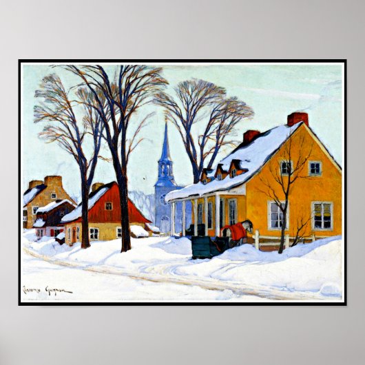 Gagnon - Winterochtend, Baie-Saint Paul Poster (Voorkant)