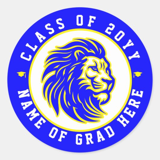 Gahanna Lincoln Leeuwen Klasse van 2024 Envelope S Ronde Sticker (Voorkant)