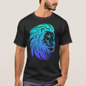 Gahanna Lions Blauwe Gradiënt T-Shirt (Voorkant)