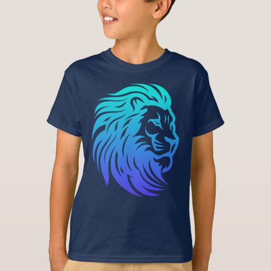 Gahanna Lions Blue Gradient T-Shirt (Voorkant)