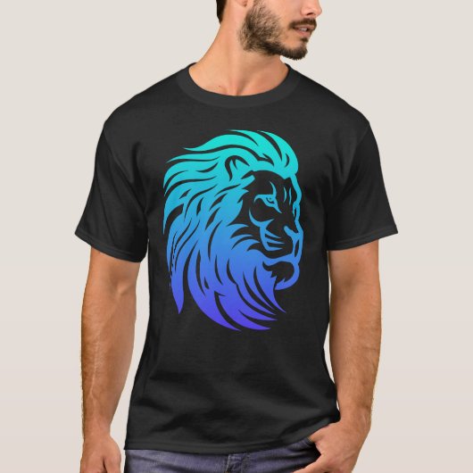 Gahanna Lions Blue Gradient T-Shirt (Voorkant)