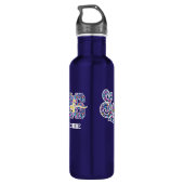 Gahanna Lions Floral Personalized Stainless Waterfles (Achterkant)