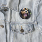 Gähnende Cavalier King Charles Spaniel Ronde Button 5,7 Cm (In situ)
