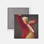 Gähnender Mann (zelfportret) (door Joseph Ducreux) Magneet (Voorkant / Achterkant)