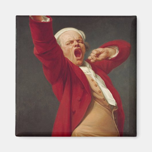 Gähnender Mann (zelfportret) (door Joseph Ducreux) Magneet (Voorkant)