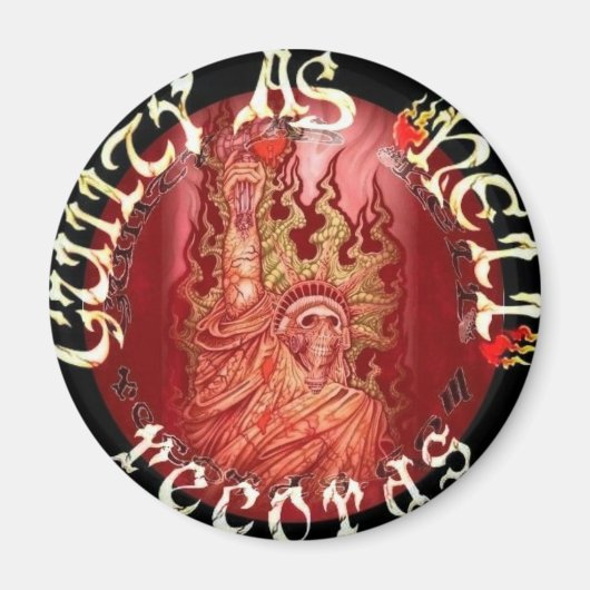 GAHR Rood met zwarte Logo Magneet (Voorkant)