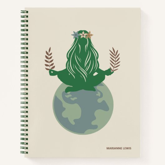 Gaia Aarde Godin, Moeder Aarde, Planeet Aarde Notitieboek (Voorkant)