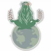 Gaia Aarde Godin, Moeder Aarde, Planeet Aarde Sticker (Voorkant)