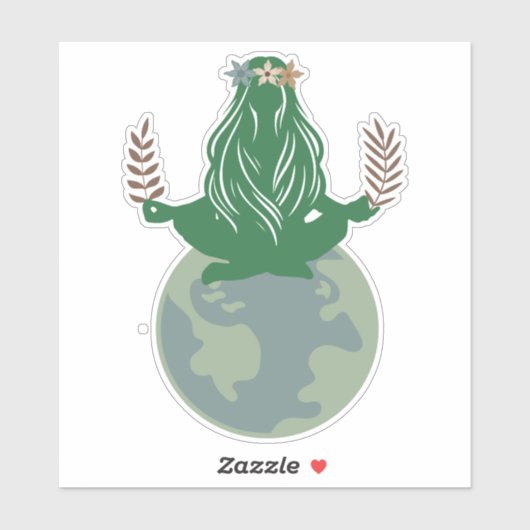Gaia Aarde Godin, Moeder Aarde, Planeet Aarde Sticker (Vel)