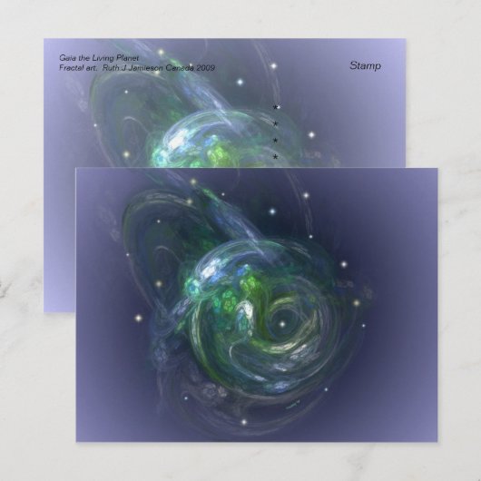 GAIA DE LEVENDE PLANET BRIEFKAART (Voorkant / Achterkant)