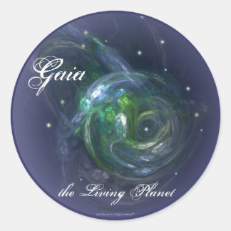 GAIA DE LEVENDE PLANET RONDE STICKER