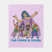 Gaia en de Planeteers Graphic Fleece Deken (Voorkant)