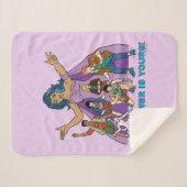 Gaia en de Planeteers Graphic Sherpa Deken (Voorkant (horizontaal))