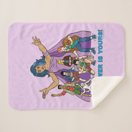 Gaia en de Planeteers Graphic Sherpa Deken (Voorkant (horizontaal))