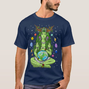 Gaia Greek Goddess Pagan Moeder Earth Hippie Natur T-shirt