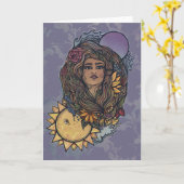 Gaia moeder Aarde godin Tarot Kaart (Gele Bloem)