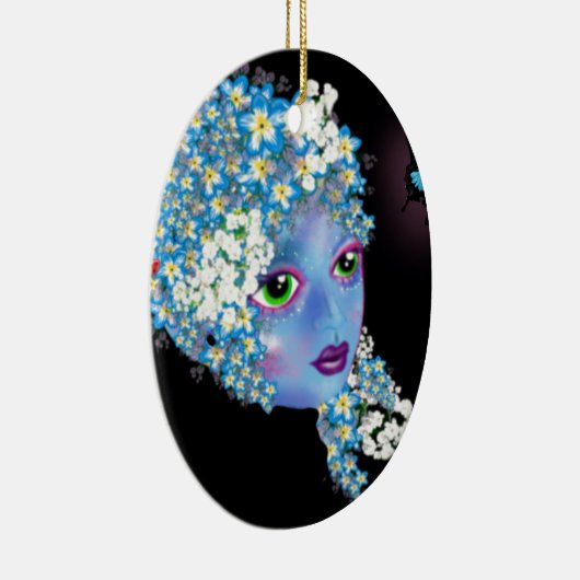 GAIA Moeder Aarde Pagan fantasie Kunst van LeahG Keramisch Ornament (Rechts)