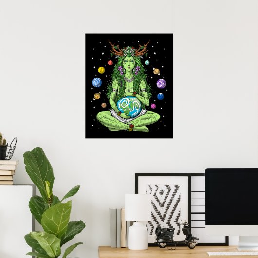 Gaia Moeder Earth Goddess Poster (Thuiskantoor)