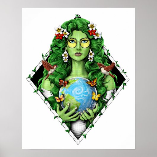 Gaia Moeder Earth Goddess Poster (Voorkant)