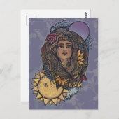 Gaia moeder Earth Goddess Tarot de wereld Briefkaart (Voorkant / Achterkant)