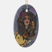 Gaia moeder Earth Goddess Tarot de wereld Keramisch Ornament (Rechts)