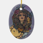 Gaia moeder Earth Goddess Tarot de wereld Keramisch Ornament (Voorkant)