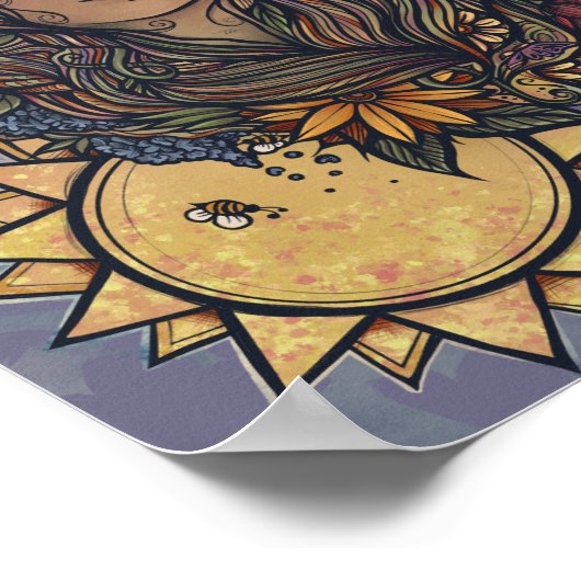 Gaia moeder Earth Goddess Tarot de wereld Poster (Hoek)