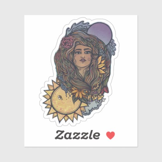 Gaia moeder Earth Goddess Tarot de wereld Sticker (Vel)