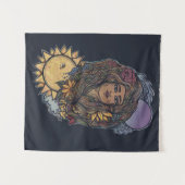 Gaia moeder Earth Goddess Tarot de wereld Wandkleed (Voorkant (horizontaal))